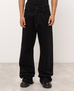 Balenciaga Чорні джинси з патчем логотипа A0093ZTBP47