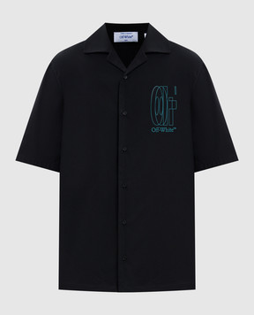 Off-White Чорна сорочка з принтом Double Arrow 44XGG01FS26F001