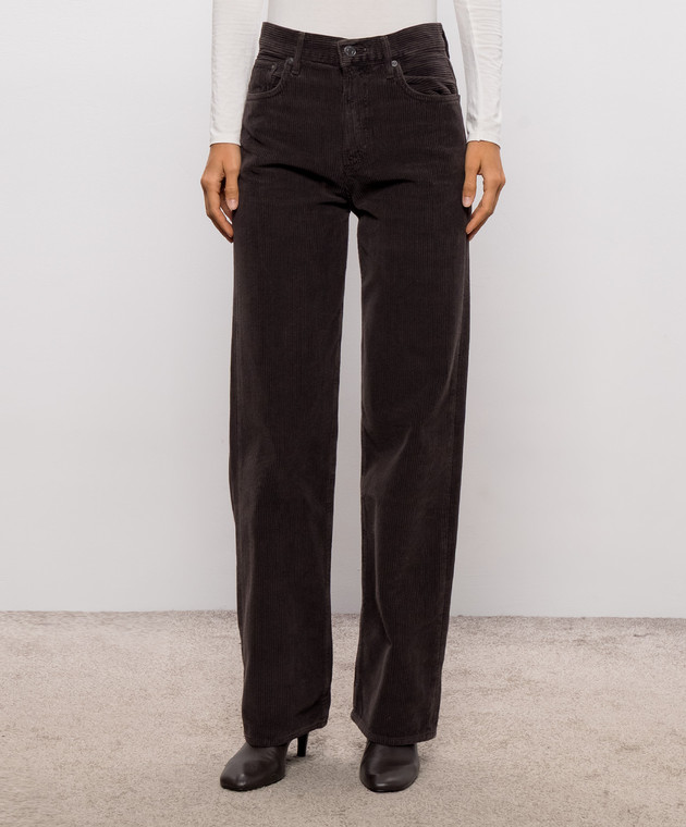 AGOLDE Коричневые вельветовые брюки Ren Jean A92581840 изображение 3