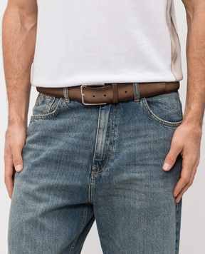 Santoni Коричневий замшевий ремінь з ефектом деграде CM40VC003C07EACD