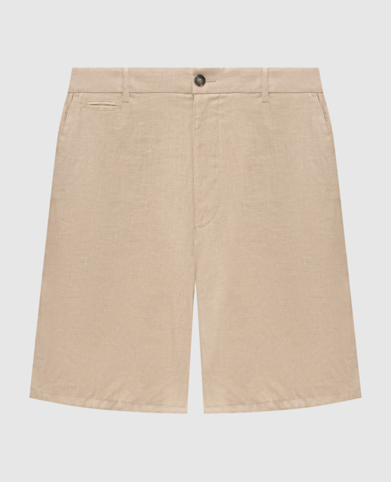 Бежевые шорты из льна