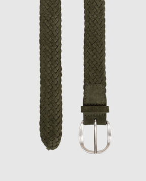 Orciani Зелений замшевий плетений ремінь U08318SUP