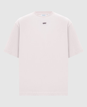 Off-White Рожева футболка Paint Arrow 44MAA120S26J00R