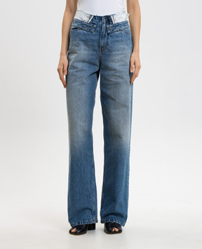 Maison Margiela MM6 Сині джинси з ефектом потертості S52LA0271M30058