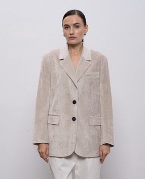Peserico Бежевий вельветовий жакет S0160001590