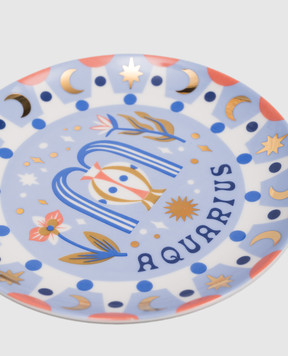 Bitossi Home Блакитна порцелянова тарілка для закусок Acquarius AST00003