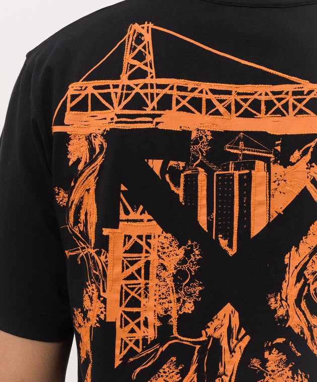 Off-White Чорна футболка City Nature 44MAA16MF26J00D зображення 4