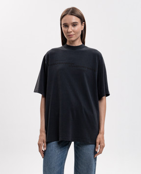 Alexander Wang Черная футболка с принтом логотипа UCC3261926w