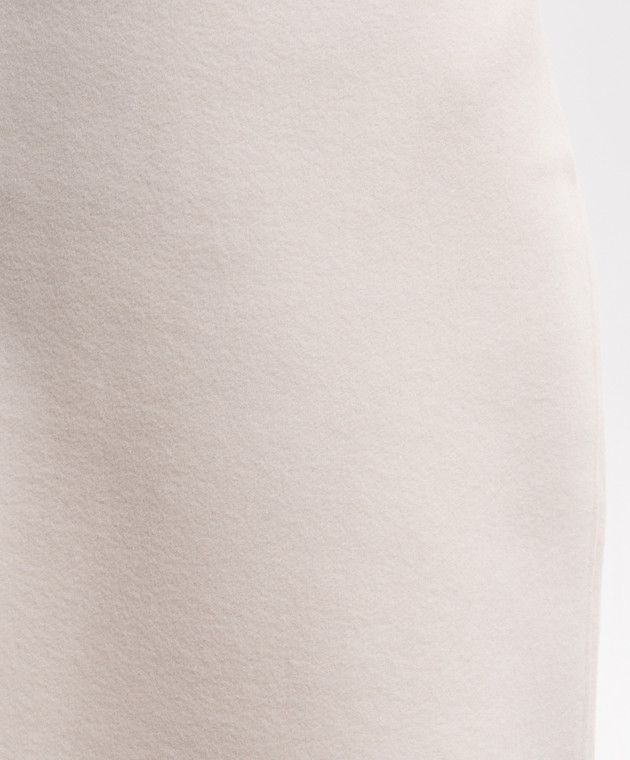 Ermanno Scervino Юбка мини цвета айвори из шерсти D492O350NKW изображение 5