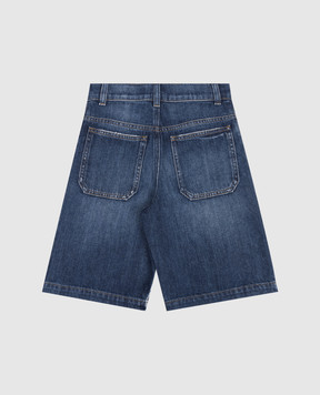 Dolce&Gabbana Дитячі сині джинсові шорти з нашивкою L44Q03LDD66812+