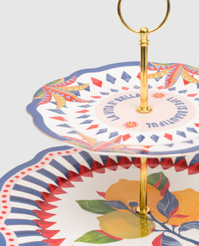 Baci Milano Фарфоровая двухуровневая фруктовница La Vita E`Bella CSTADOL01