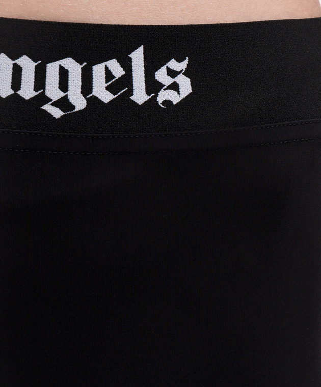 Palm Angels Чорні легінси з візерунком логотипа PWVG016S26FAB001 зображення 5