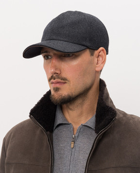 Canali Серая кепка из шерсти YA00122H146