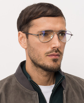 Tom Ford Серебристые очки PILOT FT6128B