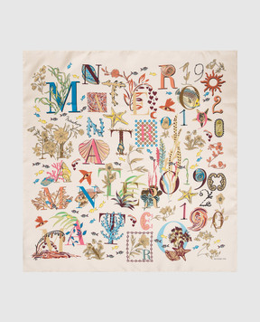 MANTERO 1902 Хустка Florida Keys кольору айворі із шовку 0909F0014G57293