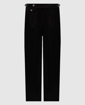 Brunello Cucinelli Черные вельветовые брюки MY499L00M