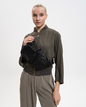 Y`S Yamamoto Чорна шкіряна поясна сумка YQA02712