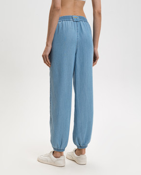 Twinset Голубые джоггеры с логотипом 261LL2QCC