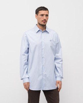 Versace Голубая рубашка в полоску 10188741A16476