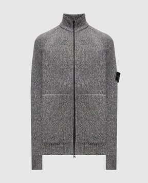 Stone Island Сірий кардиган з вовною K2S155100051S00N1