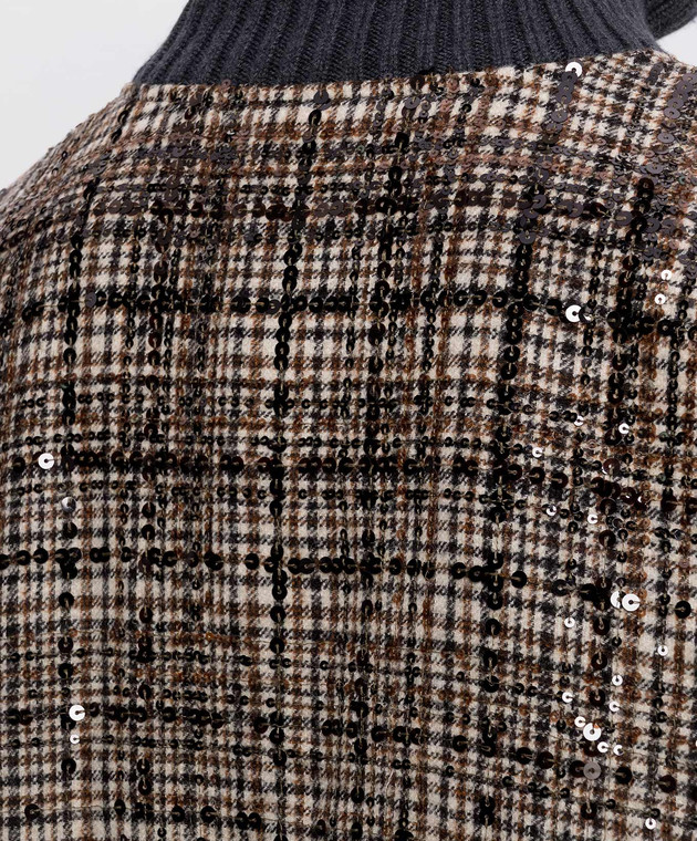Brunello Cucinelli Куртка в клетку с пайетками MG5577625P изображение 5