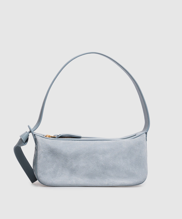 Bottega Veneta Голубая замшевая сумка Nodo 876370V6T61