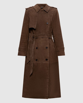 Mackage Коричневий замшевий двобортний тренч GAEL-SU GAELSU