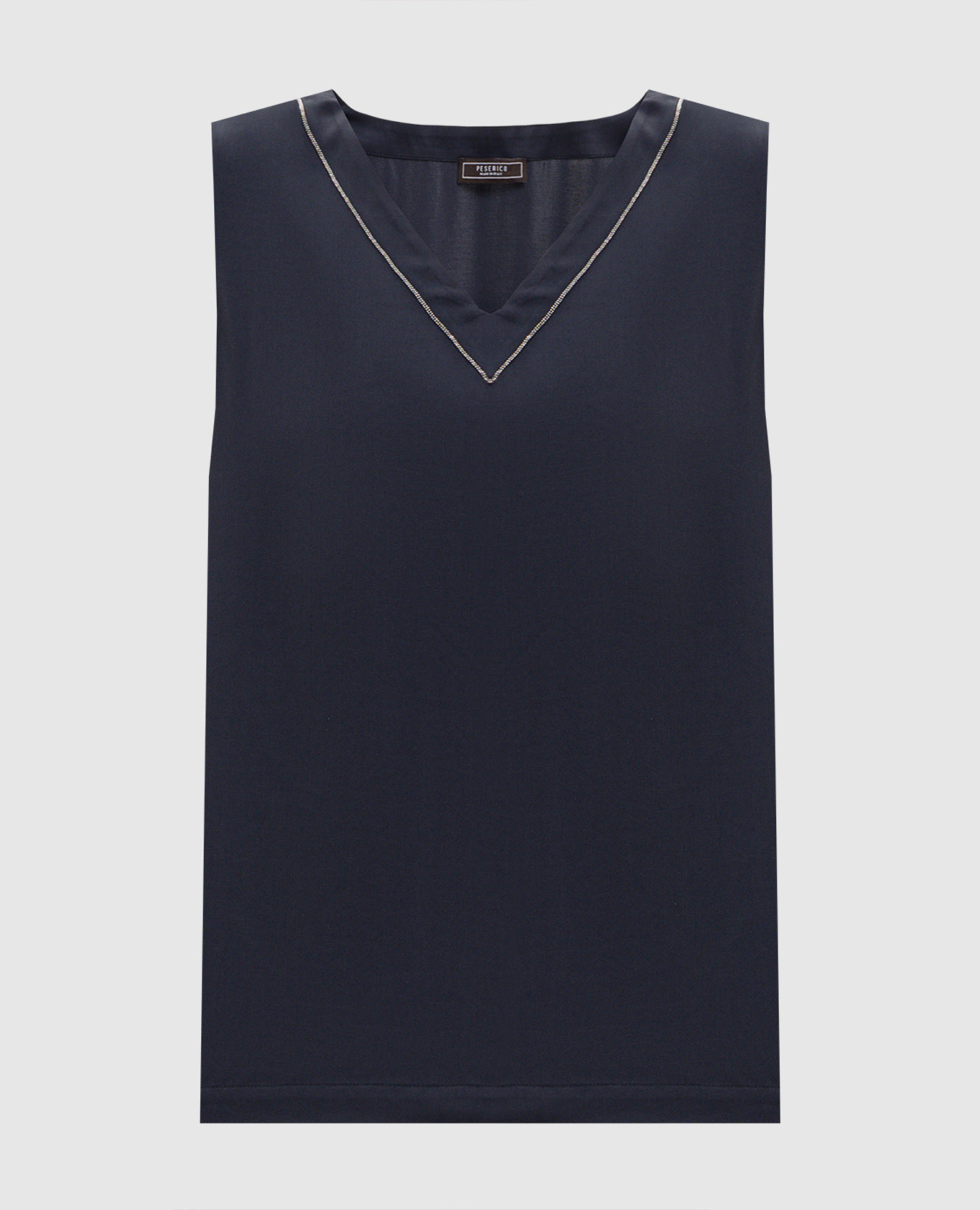 Синий топ с цепочкой мониль