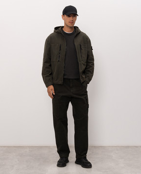 Stone Island Куртка кольору хакі з патчем логотипа L2S151200011S0211