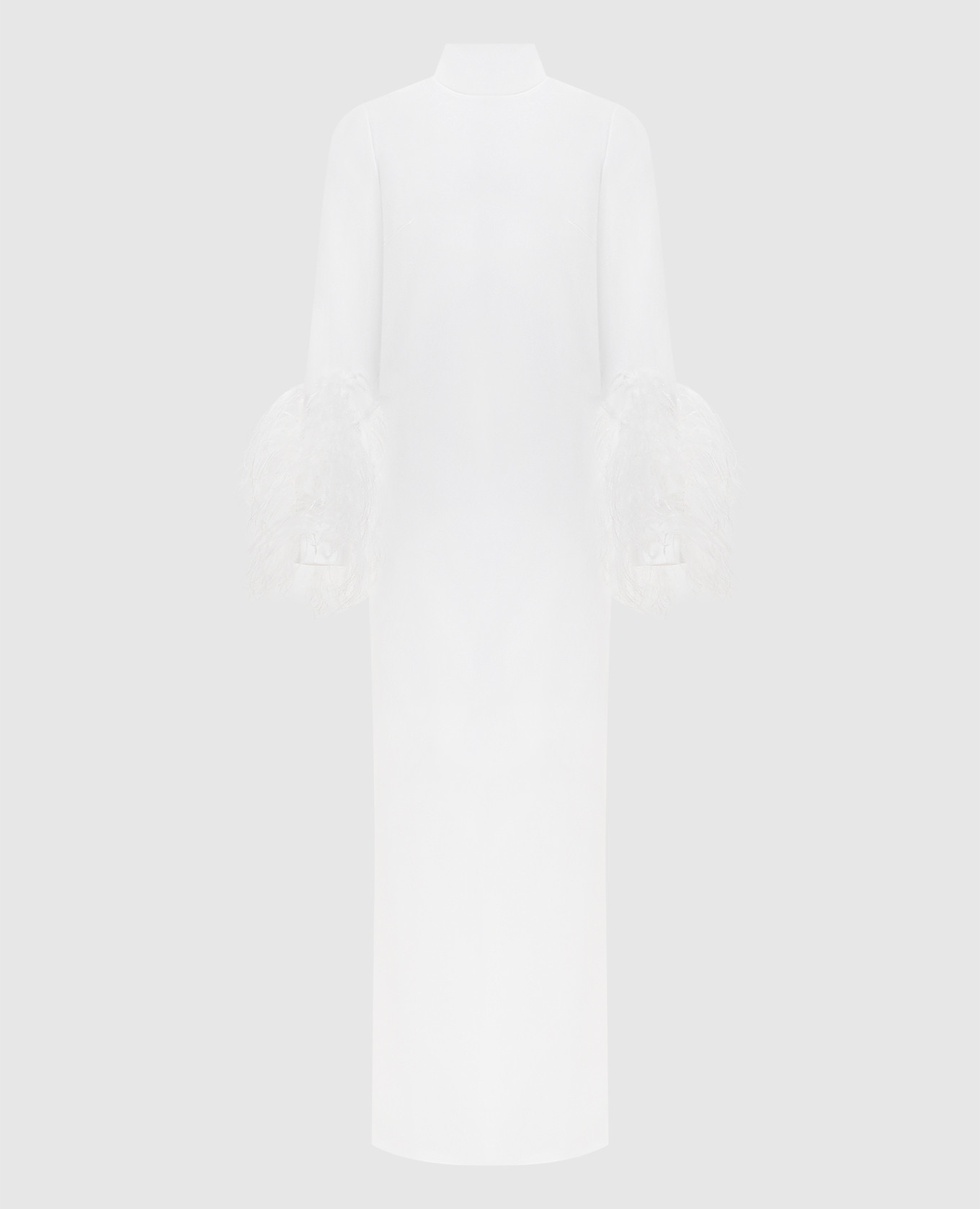 

Белое платье миди Arios с перьями страуса, Белый, Вечерние платья