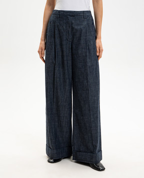 3.1 Phillip Lim Синие джинсы с отворотами E2625003DES