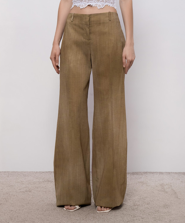 Ermanno Scervino Коричневые брюки D486P716RWK изображение 3