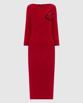 Twinset Червона сукня в рубчик 261AP3100