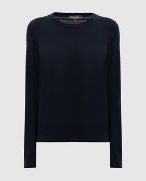 Loro Piana Синий джемпер Neo Piuma из кашемира FAM9049sh