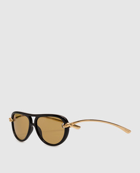 Bottega Veneta Черные очки Knot 841235VBL80