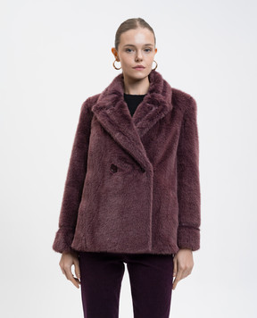 Twinset Розовое двубортное пальто 252TT2154