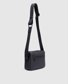 Stefano Ricci Синяя кожаная сумка с фактурной эмблемой ND263GTUMR