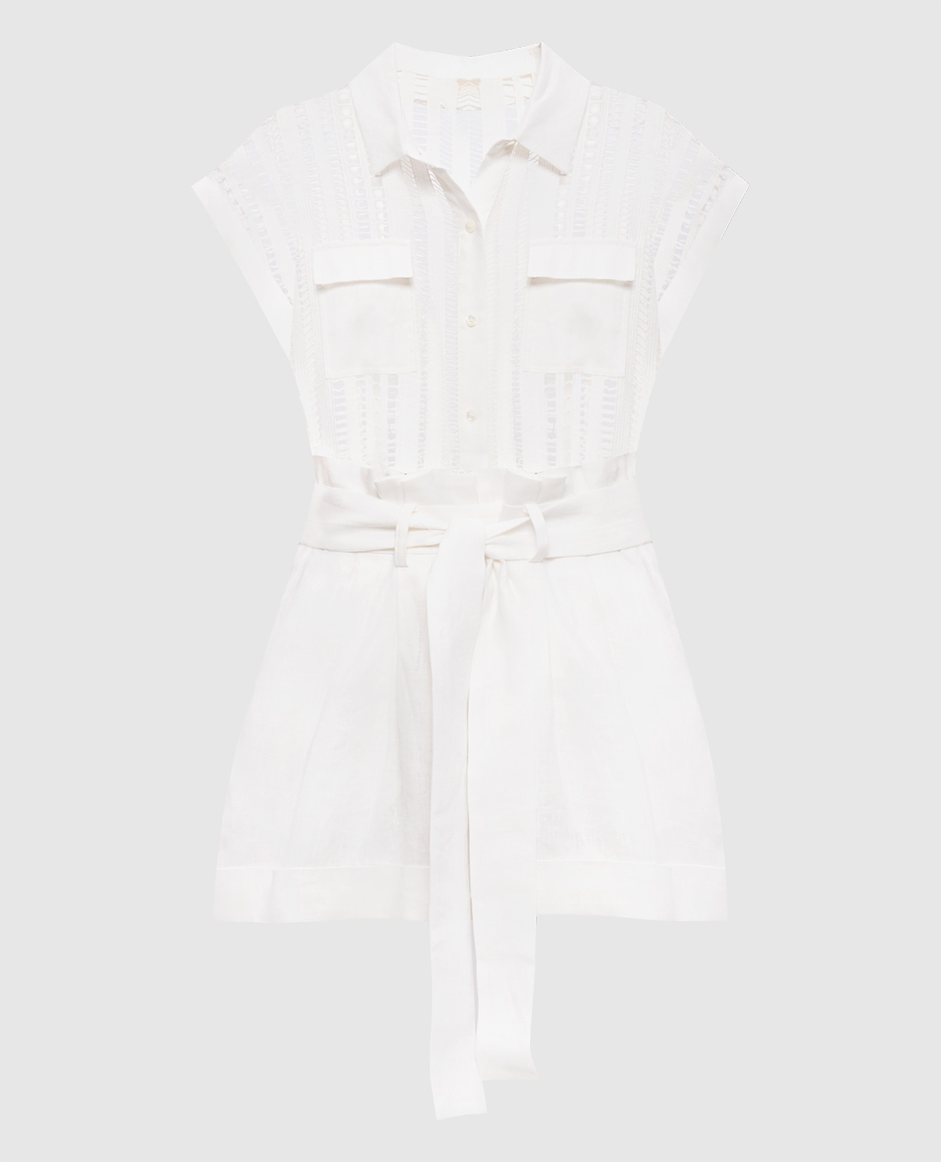 

Белый комбинезон Madeleine с льном, Комбинезоны