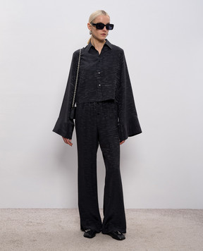 Maison Margiela MM6 Чорні штани в принт S52KA0529M35737