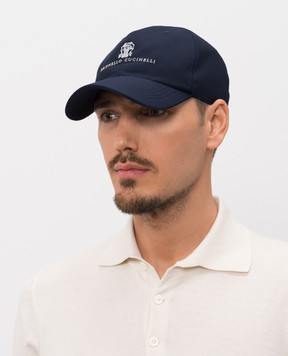 Brunello Cucinelli Синя кепка з вовни M032P9850