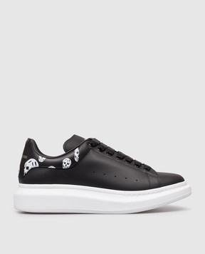 Alexander McQueen Чорні шкіряні кросівки Oversized 553680WIAKB