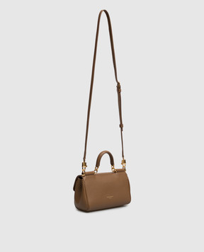Dolce&Gabbana Коричнева шкіряна сумка My Sicily BB7864B7321