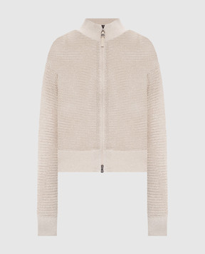 Brunello Cucinelli Бежевый кардиган с люрексом MST263336