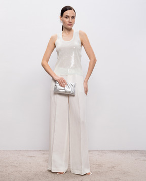 Twinset Зелений топ з паєтками 261TP3301