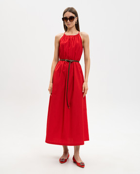 Max Mara Червона сукня з поясом MSTZUPPA