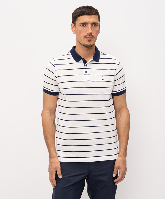 Florentino Белое поло в полоску 126775611655 изображение 3
