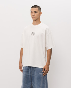 Vetements Футболка кольору айворі з принтом MH27TR196W
