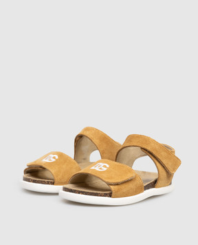 Dolce&Gabbana Детские коричневые замшевые сандалии DL0094AW871