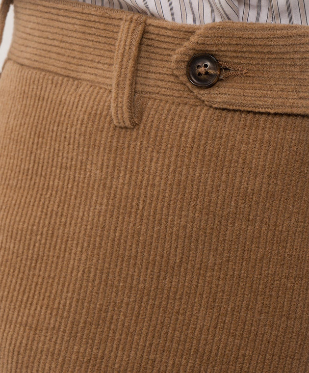 Canali Коричневые вельветовые брюки AX06209E0000020 изображение 5