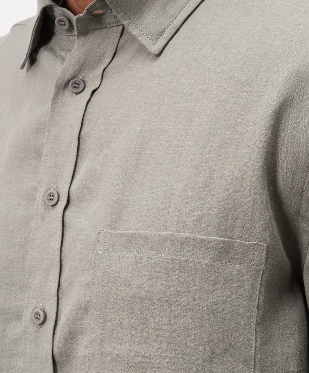 Sease Зеленая рубашка с коноплями SI030TN359 изображение 5